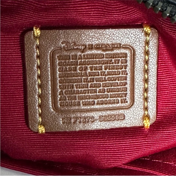 Coach Limited Edition Mickey Mouse Leather corner zip Wristlet in Box EUC - Picture 12 of 16